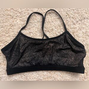 Fabletics Black/Rose Gold Sports Bra